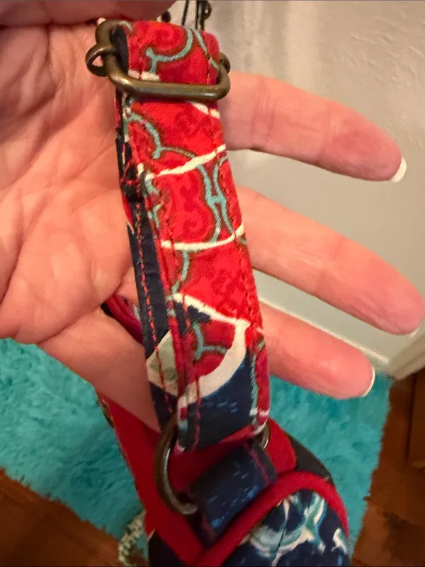 🦀🦀🦀BOGOHO🦀🦀🦀Paul Brent Red Navy Quilted Floral Anchor Crossbody - Image 12