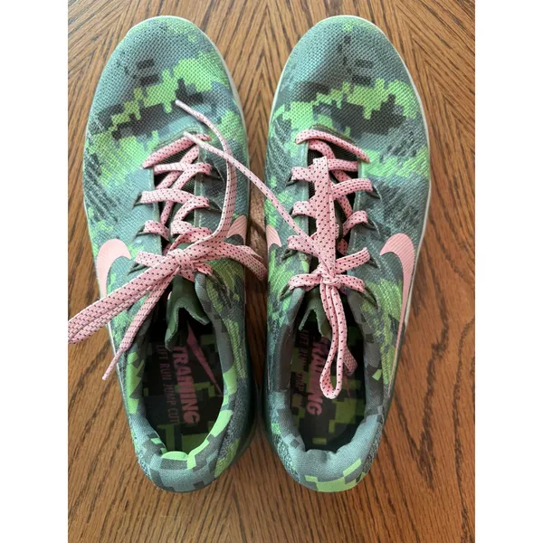 Nike Metcon 3‎ Womens Training Shoes Green Digital Camo Pink Size 8.5 - Image 5