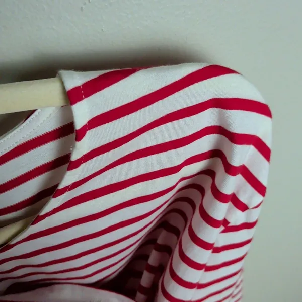 CHINTI AND PARKER Red White Stripe Long Sleeve Tunic Anchor Print Women's Large - Image 4