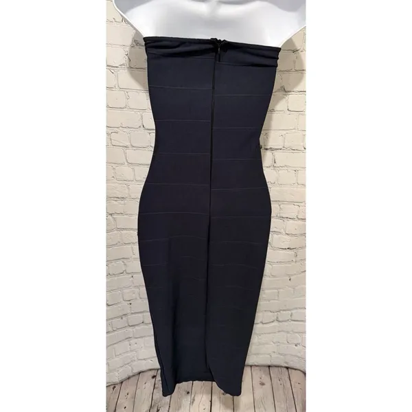 Missguided Strapless Bandage Bandeau Bodycon Midi Navy Blue dress Size 6 - Image 6