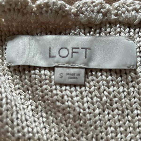 LOFT Tan Stripe Sweater Sz Small - Image 5