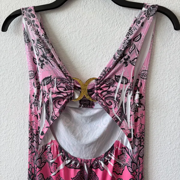 Pink & Purple Ombre Paisley Open Back Top - Image 5