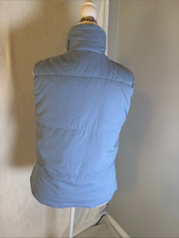 90 Degree By Reflex Soft Blue Quilted Puffer Vest - Image 3