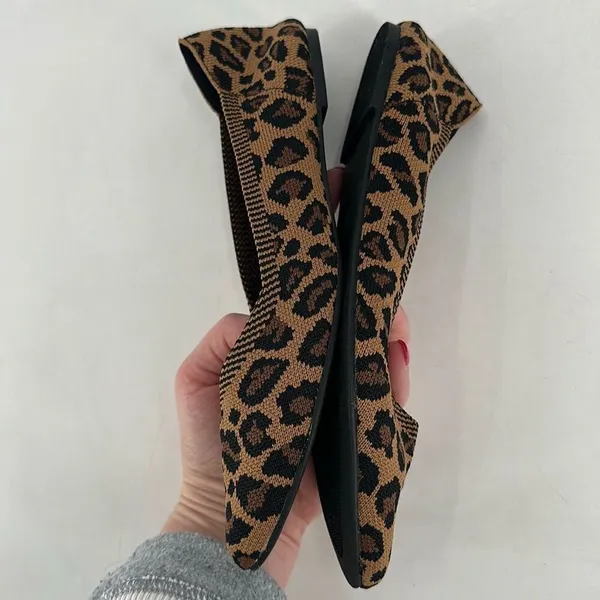 NWOT Mia Women's 1889‎ Animal Print Pointed Toe Ballet Flats Brown Size 6.5 - Image 5