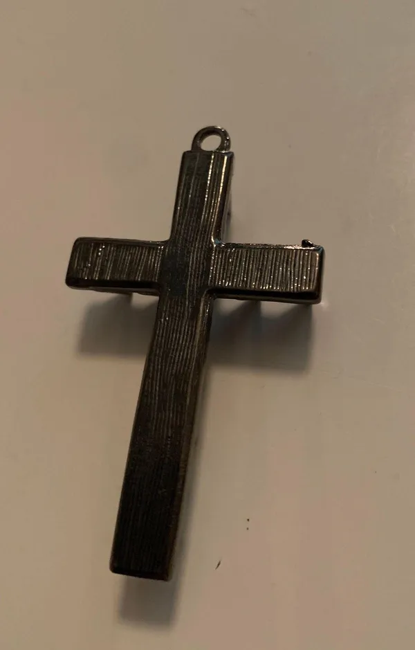 Bulky Spiky Cross Necklace Pendent / Charm Black - Image 3