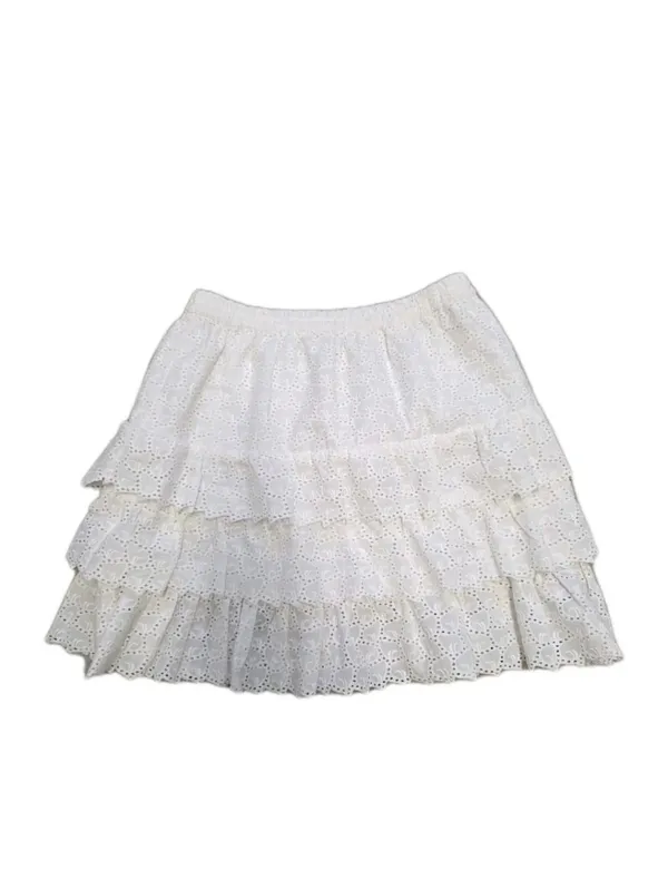 Revolve House of Harlow White Knit Mini Skirt Women’s Size XSMALL Lace Romantic - Image 6