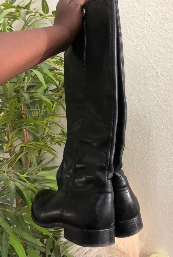 FRYE Black Leather Campus Equestrian Tall Riding Boots Western Cowboy-8.5B - Image 3