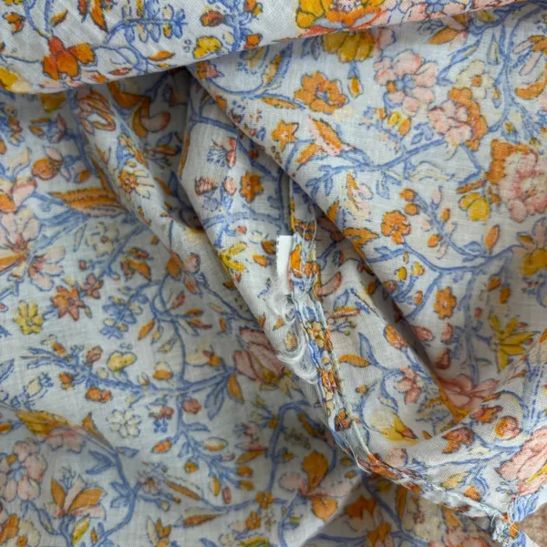 J. Crew Floral Peasant Dress M Long Sleeve Keyhole Belted Cottage Fall Boho - Image 3