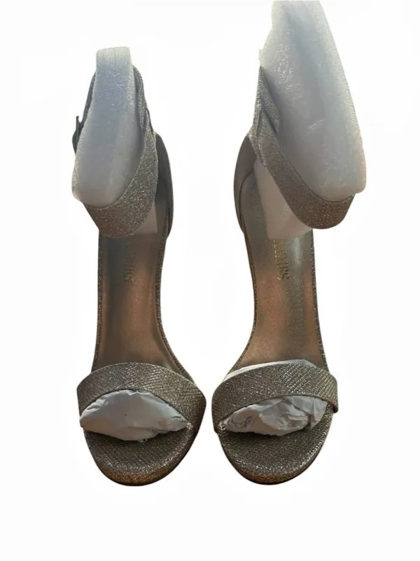 Dream Pairs Elegantee-N Women's Size 7 Silver Glitter Ankle Strap Stiletto Heels - Image 4