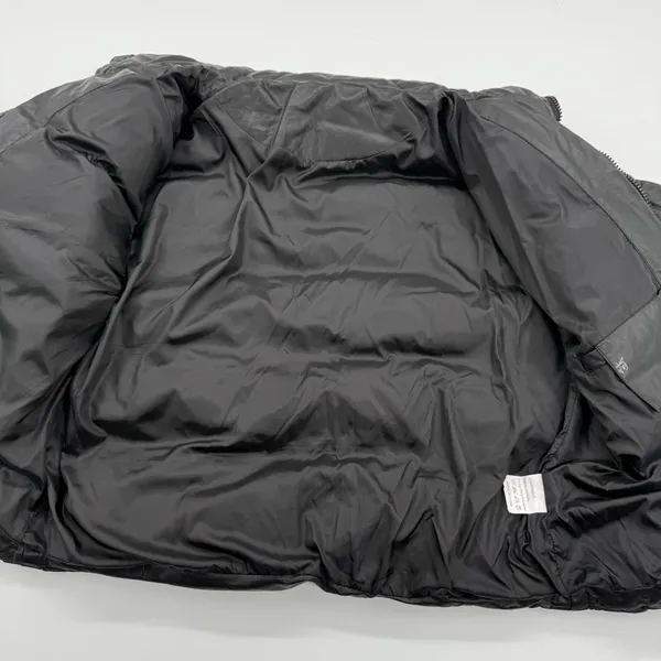 Men Faux Leather Bomber Jacket Quilted Coat Puffer Jacket Padded Jacket Winter Lined - Image 6