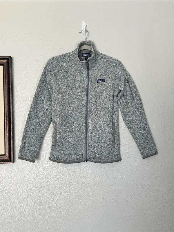 Patagonia Gray Marked Better Sweater Full Zip Fleece Jacket Size Small - Image 2