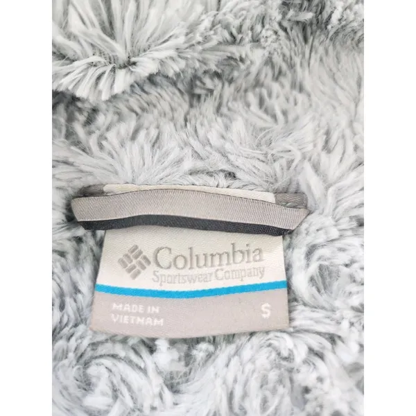Columbia Copper‎ Crest Jacket SMALL quilted Soft Faux Fur Lined Hooded Navy Blue - Image 12