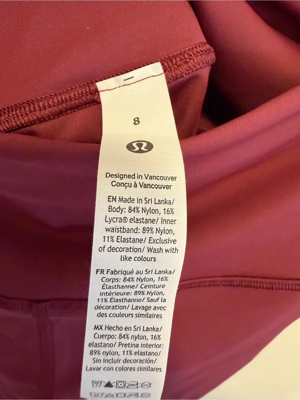 Lululemon Fast and Free High-Rise Short 6" *Pockets Burgundy bay Size 8 - Image 4