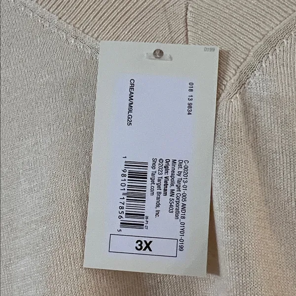 Target Cream Knit Top - Image 2