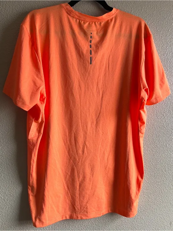Skoro crew neck‎ short sleeve T-shirt quick-dry size large orange workout active - Image 3