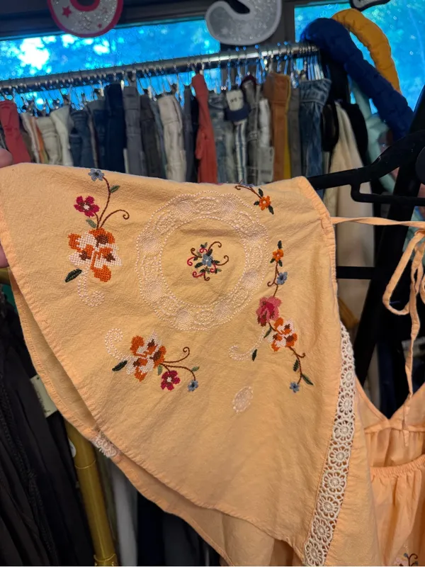 NWT Free People Make Me Yours Blouse - peach combo - Small - Image 11