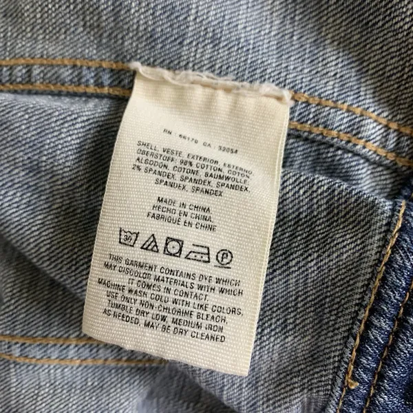 Pilcro Stretch Fitted Vintage Wash Denim Jacket Boho Western Style Small - Image 5