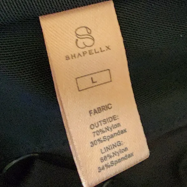 Shapellx NWOT Womens Black Compression Shapewear Sculpting Bodysuit Athleisure L - Image 2