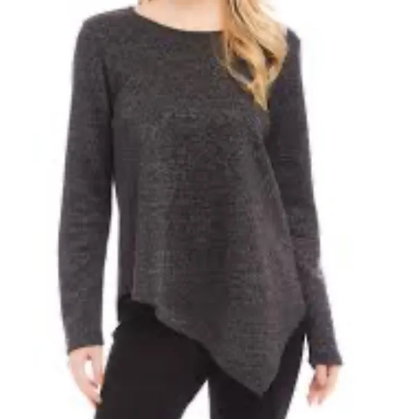 Karen Kane Dark Gray Asymmetric Tunic - Image 2
