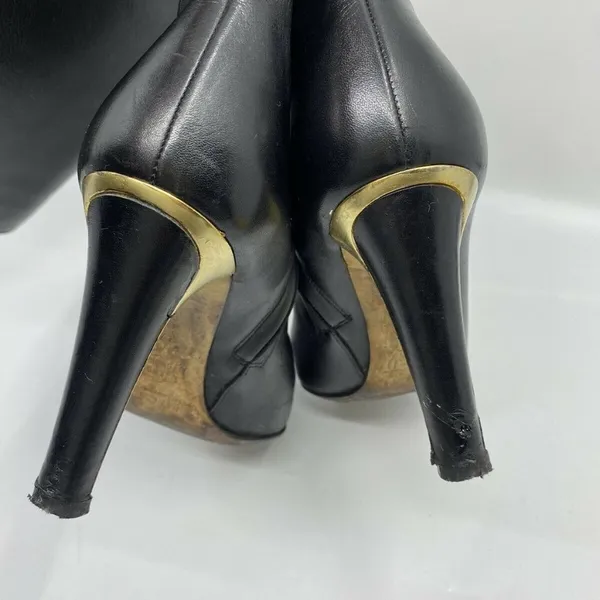 JIMMY CHOO Black Leather Knee high boots 7.5 - Image 6