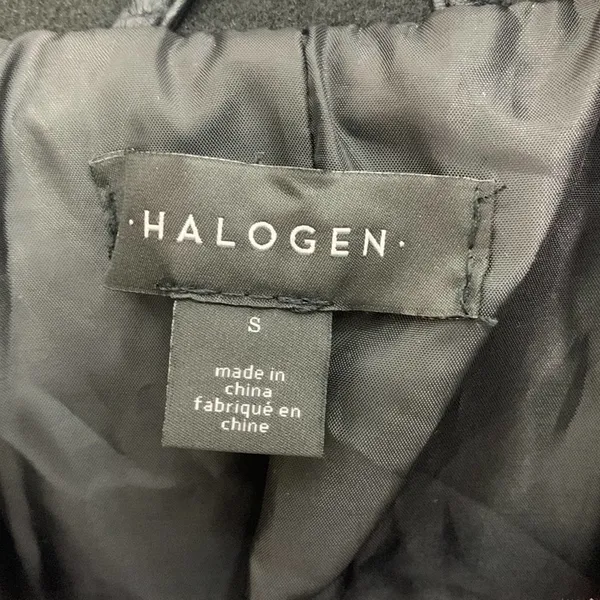 NWT |‎ Halogen Black Asymmetric Zip Mix Media Faux Leather Coat Jacket - Image 5
