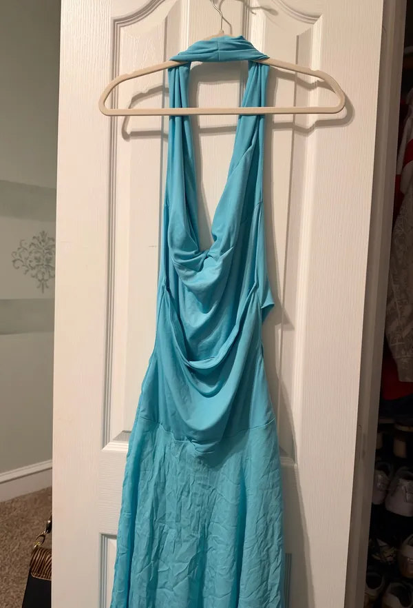 Zara Turquoise Blue Dress - Image 5