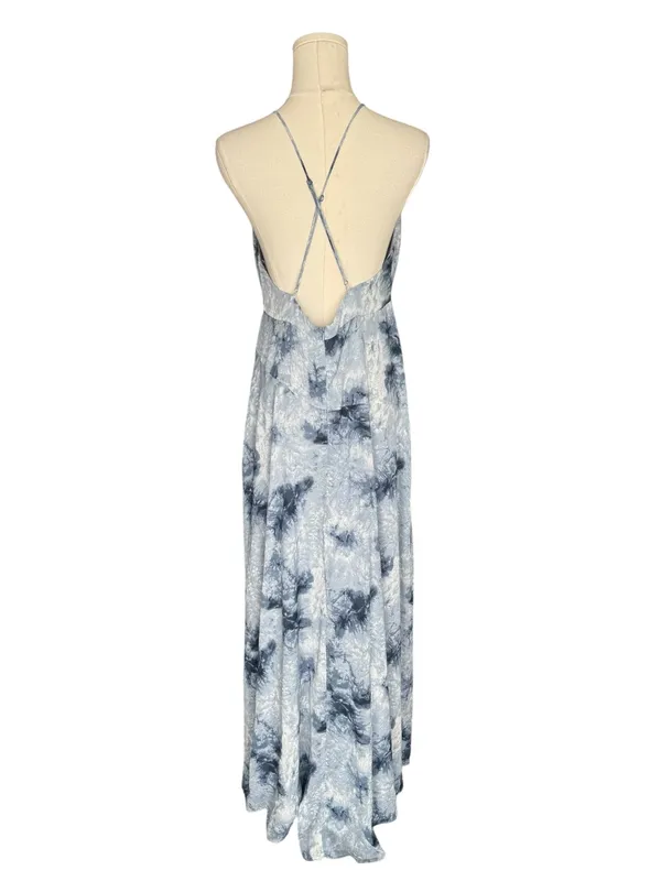 ASTR The Label - NOW Holland Blue Tie Dye Ruffle Maxi Dress Sz L - Image 5