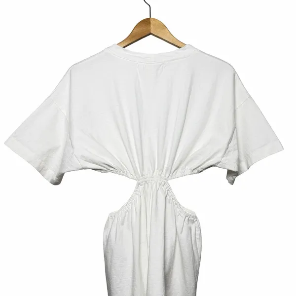 Free People FP Beach Women's XS Dandelion Mini‎ Dress Cutout White Short Sleeve Euro Summer - Image 5