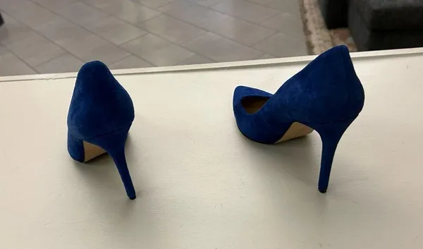 Nine West Blue Suede Heels-sold at Nordstrom-8 1/2 M - Image 7