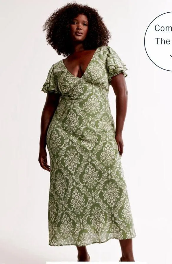 Abercrombie Ruffle Sleeve Slip Maxi Dress - Image 2