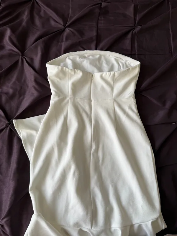 Selfie Leslie White Ruffle Dress - Image 2