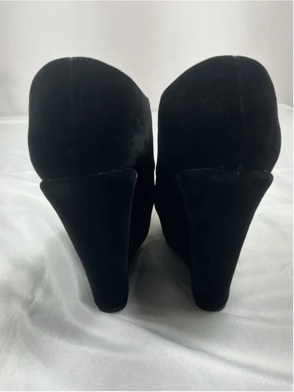 Womans New Forever Trendy Lace Up Platform Wedge Bootie Size 8 Black - Image 3