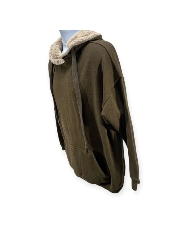 Aerie Sherpa Lined Hoodie Jacket Size M - Image 7