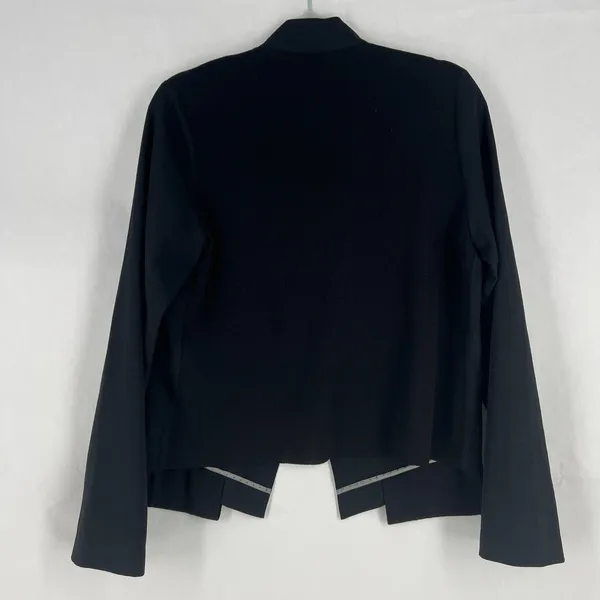 Crea Concept Blazer Jacket Womens Size 8 Black Knit Patch Pockets‎ Formal Wool - Image 8