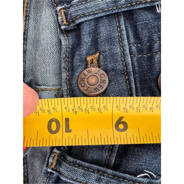 J. Crew Dark Blue High-Rise Button-Fly Skinny Jeans 27 - Image 9