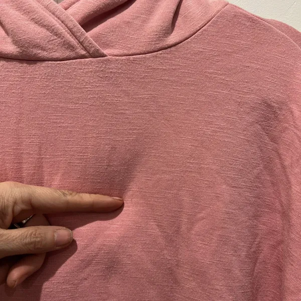 Fabletics Hoodie Sweatshirt Pink Oversized Lightweight Soft Athleisure size S - Image 14