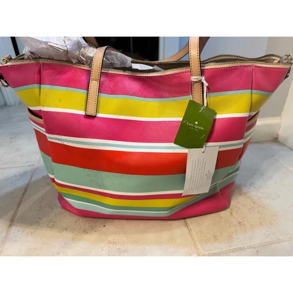 Kate Spade Adaira Baby Bag Tote Purse Wallet Set‎ Grant Street NWT Multicolored - Image 3