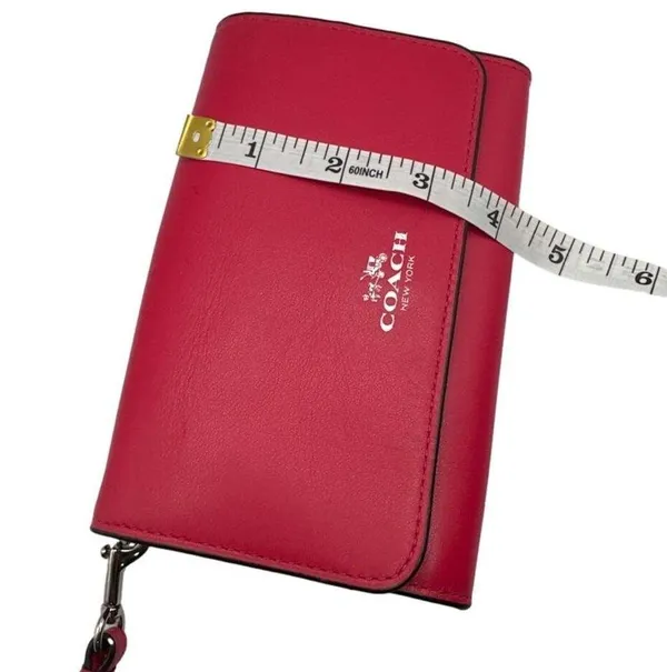COACH Smooth Leather Wristlet Clutch Wallet - Image 8