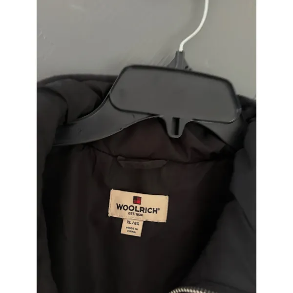 Woolrich Womens Black Diamond Quilted Down Puffer Vest Full Zip XL Outdoor Fall - Image 5