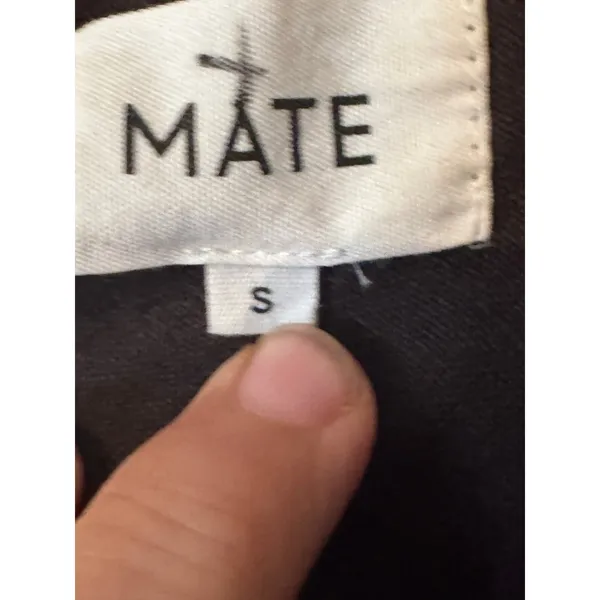 MATE the Label Linen Slip Dress S Black V-Neck Spaghetti Strap Minimalist - Image 6