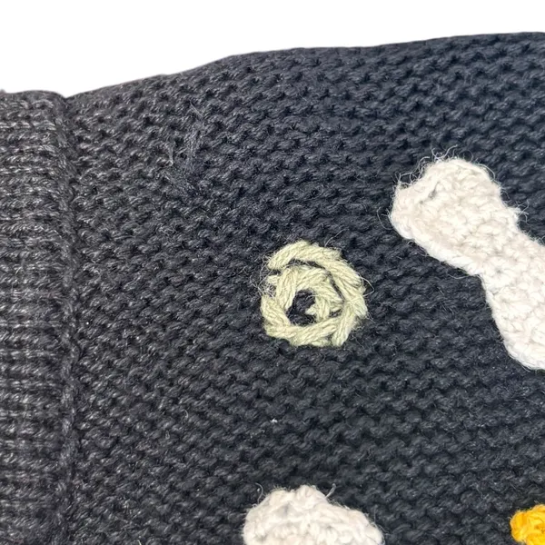 Vintage Karen Scott Halloween Sweater Vest Hand Embroidered Ghost Pumpkin Witch - Image 9