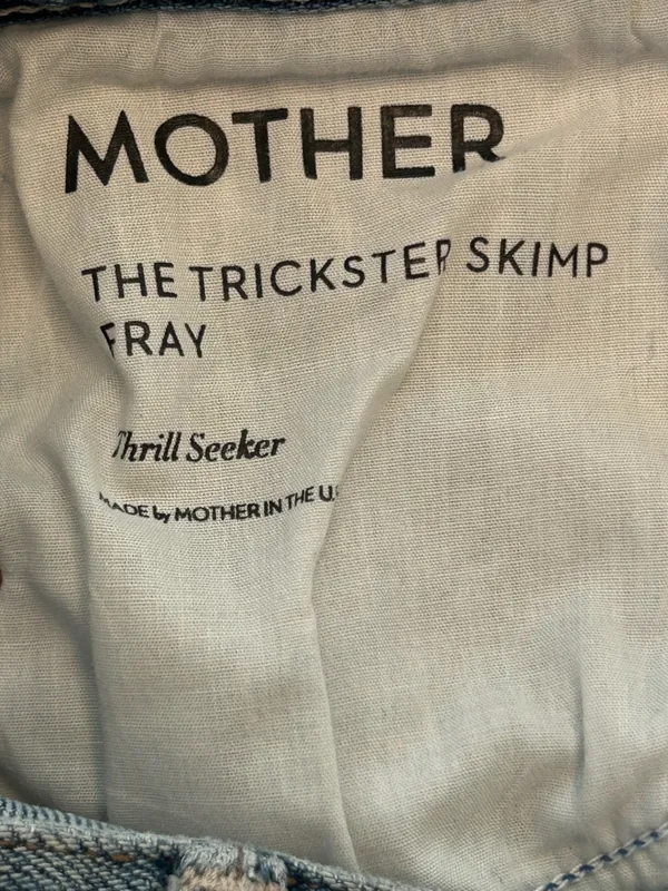 Mother jeans Trickster skimp fray thrill seeker raw hem distressed blue denim 24 - Image 13