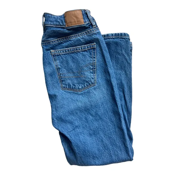American Eagle Womens Mom Straight Comfort Stretch Straight Leg Jeans - Sz 00 - Image 3