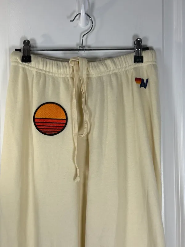 Aviator Nation Sunset Patch Sweatpants in Vintage White - Image 5