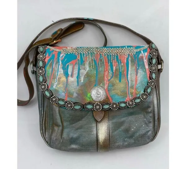 Vintage FENDI Customized with trims and Graffiti - Image 2