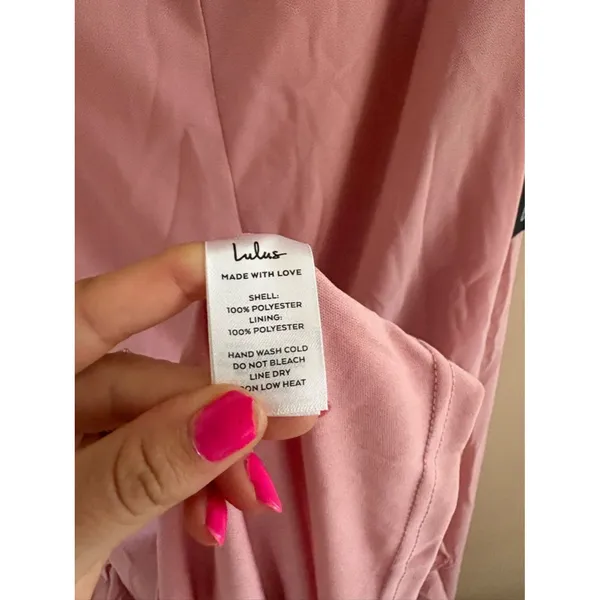 Lulus Priela Pink Ruffled Lace-Up Maxi Dress Size XL Whimsical Formal Wedding - Image 10