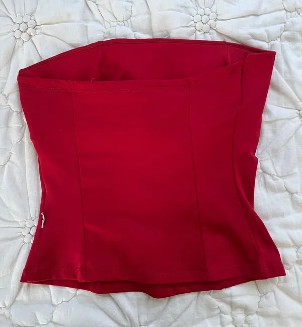 Hatus Red Tube Top/ Corset Size M - Image 3