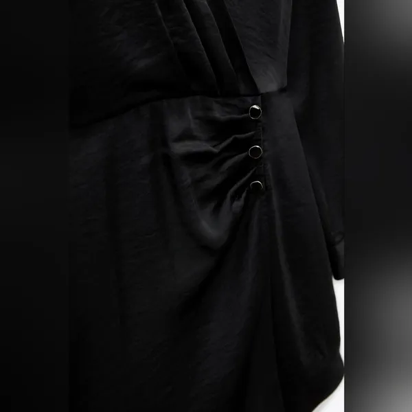 Zara SATIN WRAP DRESS - Image 7