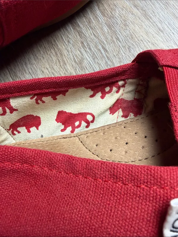 TOMS Classic Red Canvas Alpargata Slip On Shoes Size 7 - Image 6