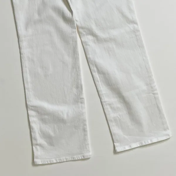 NWT!! J. CREW Lower Rise‎ Full Length Slim Wide Jeans Solid White Retro Size 24 - Image 10